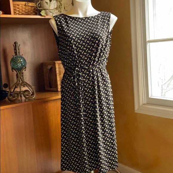 Merona Dresses & Skirts - XL MERONA STRETCH JERSEY DRESS BLACK AND TAN DOT